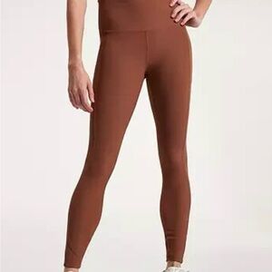 High-Rise Brown Performance Leggings